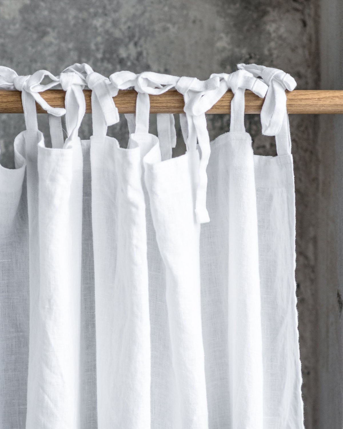 Linen CURTAIN in White / 1 PANEL - notperfectlinen