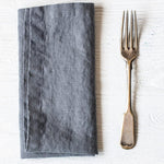 R: set of 6 - Linen napkins (21.6 in | 55 cm) (Color: Natural/Grey Stripes) - notPERFECTLINEN