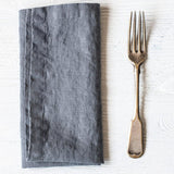 R: set of 6 - Linen napkins (21.6 in | 55 cm) (Color: Natural/Grey Stripes) - notPERFECTLINEN