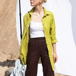 LIVORNO-2 oversized linen collar shirt - notperfectlinen