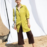 LIVORNO-2 oversized linen collar shirt - notperfectlinen