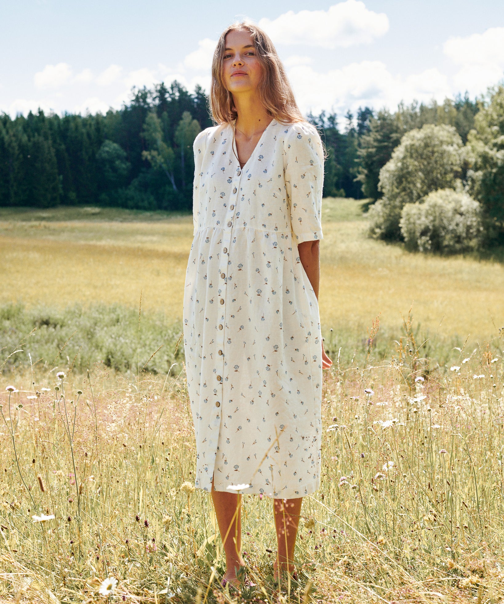 RONDA button down linen dress - notPERFECTLINEN