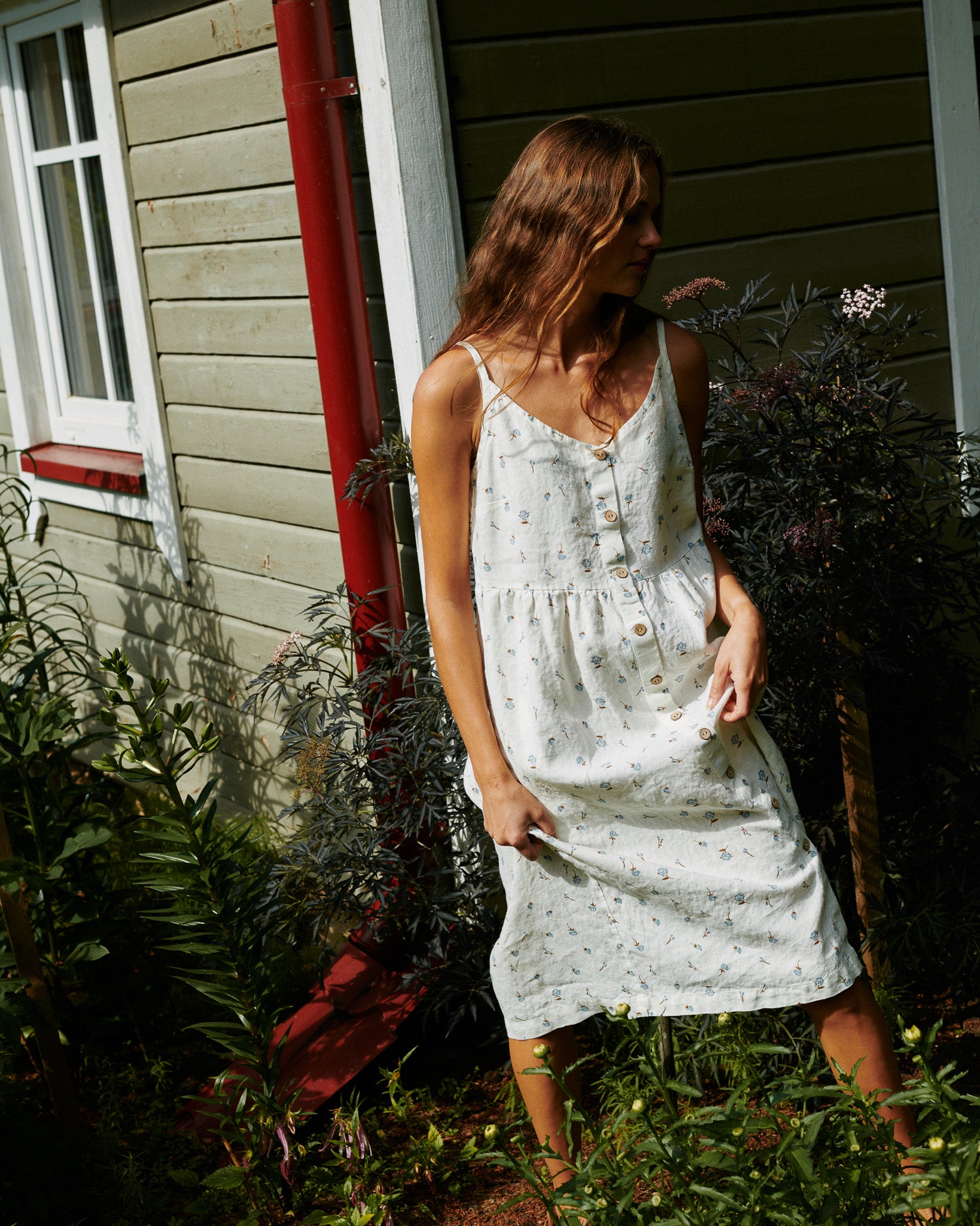 SARAH button down slip linen dress - notPERFECTLINEN