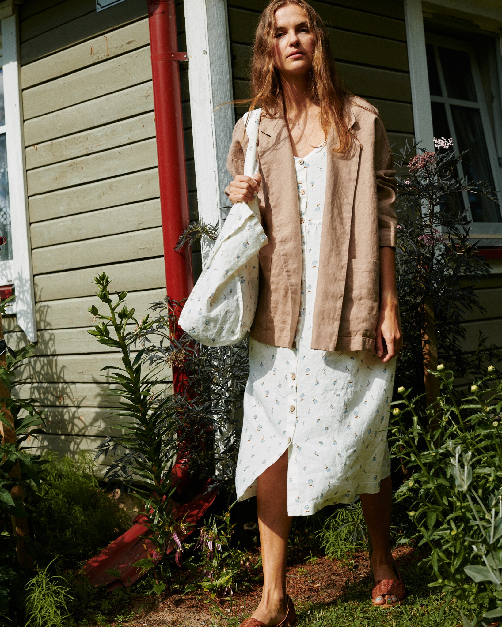 SARAH button down slip linen dress - notPERFECTLINEN