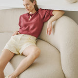 GUARDA puff sleeve linen top
