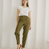 DOOLIN high-waisted linen pants