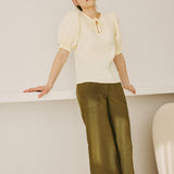 SARAH fit and flare linen pants