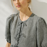 ROSEMARY bow tie linen dress (Light Weight Linen)