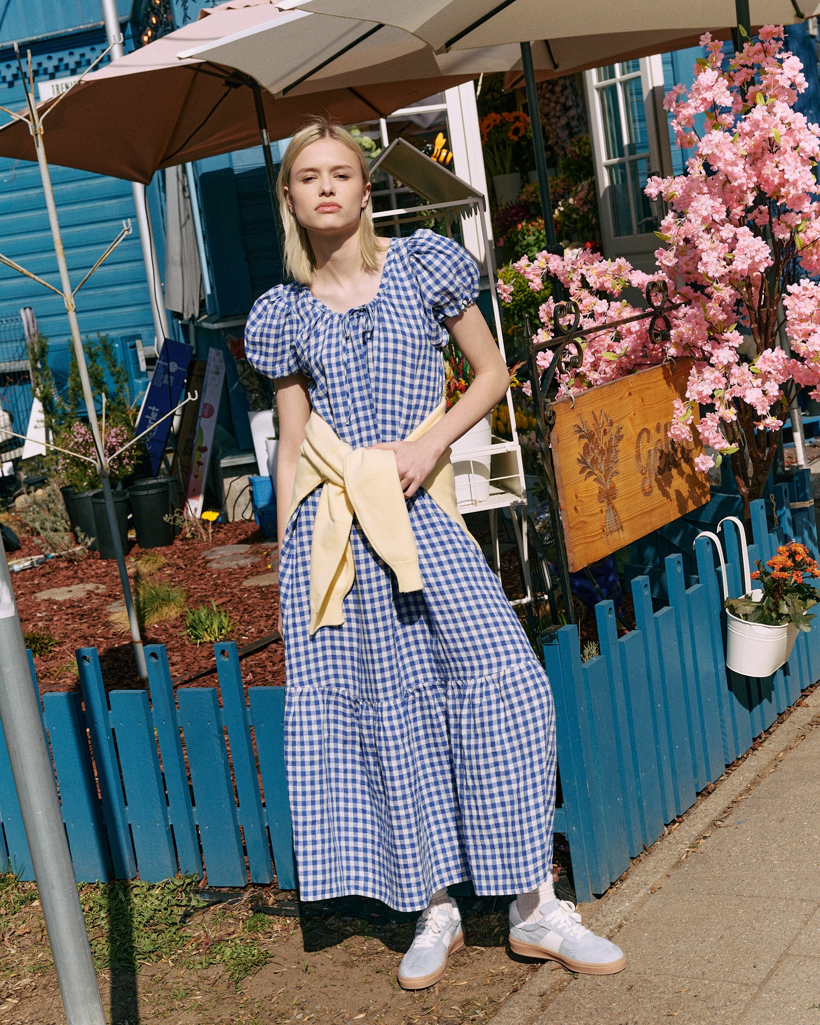 linen gingham dress Gingham Linen Dress