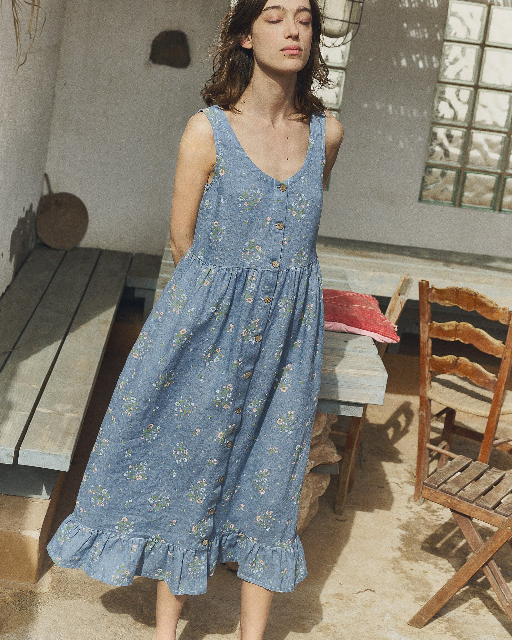 MAYA button down linen dress MAYA button down linen dress