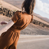 IVY wrap wide leg linen jumpsuit - notperfectlinen