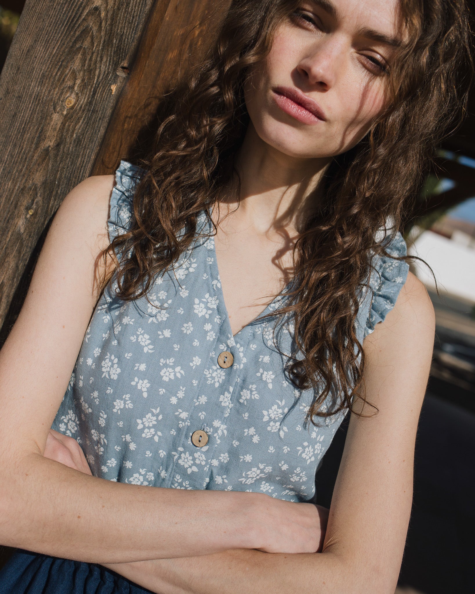 WENDY sleeveless linen shirt - notPERFECTLINEN