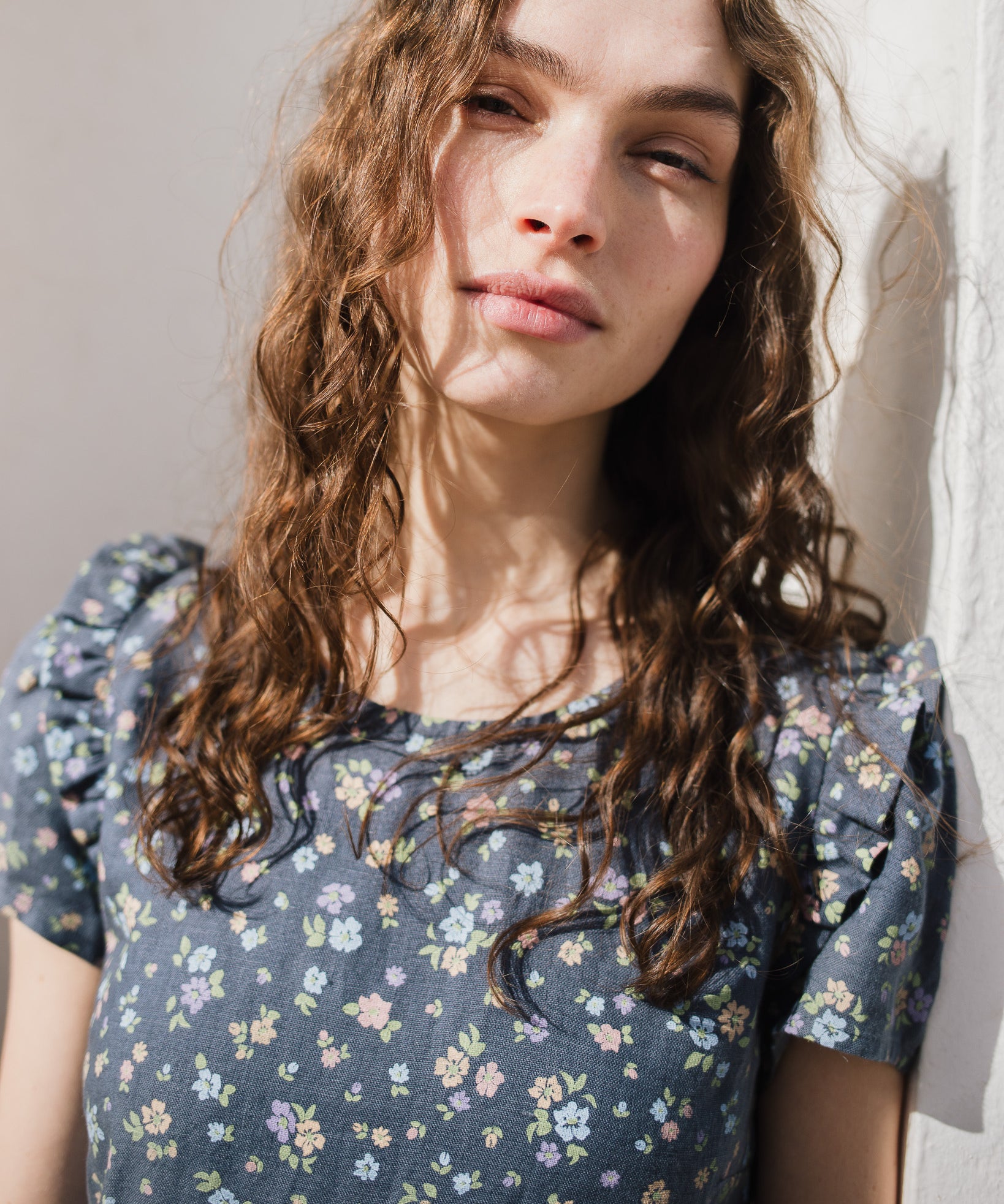 MARQUETTE ruffle linen dress - notperfectlinen