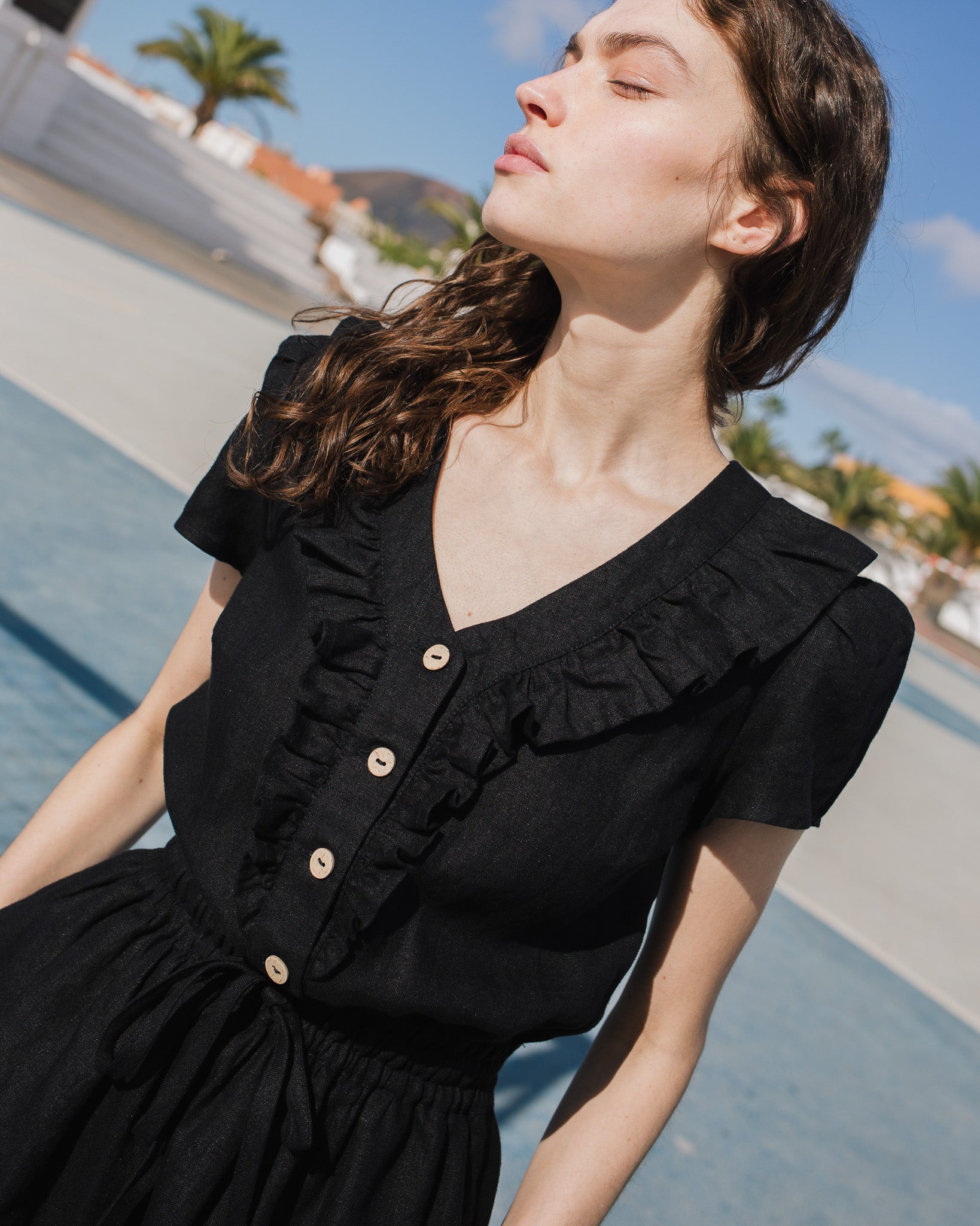 SAVANNAH waisted linen dress - notPERFECTLINEN