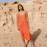 SARAH button down slip linen dress - notPERFECTLINEN