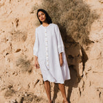 SELENE button-down linen dress - notPERFECTLINEN