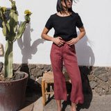 HAMBURG fitted linen top - notperfectlinen