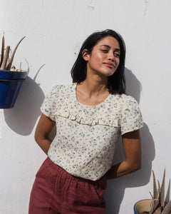 SIENNA fitted linen top - notPERFECTLINEN