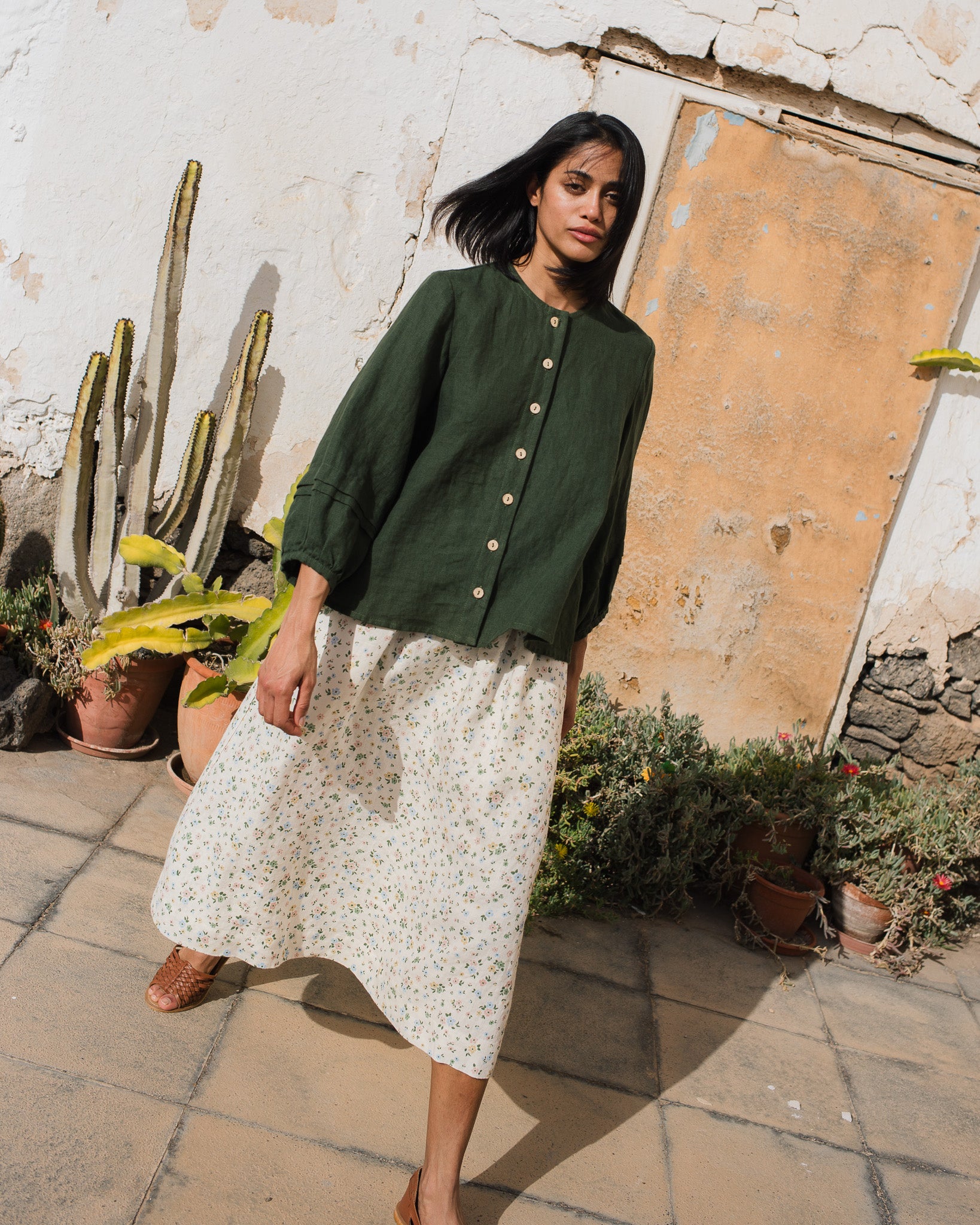 SION gathered linen skirt - notPERFECTLINEN