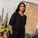 DELPHI tiered linen dress - notperfectlinen