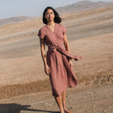 CANNES-2 wrap linen dress - notperfectlinen