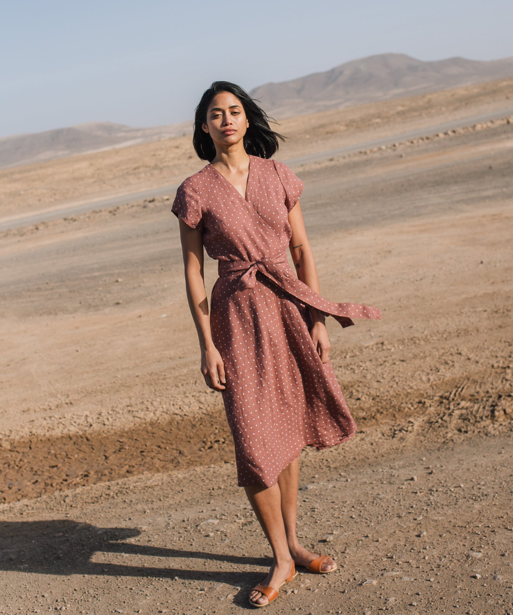 CANNES-2 wrap linen dress - notperfectlinen