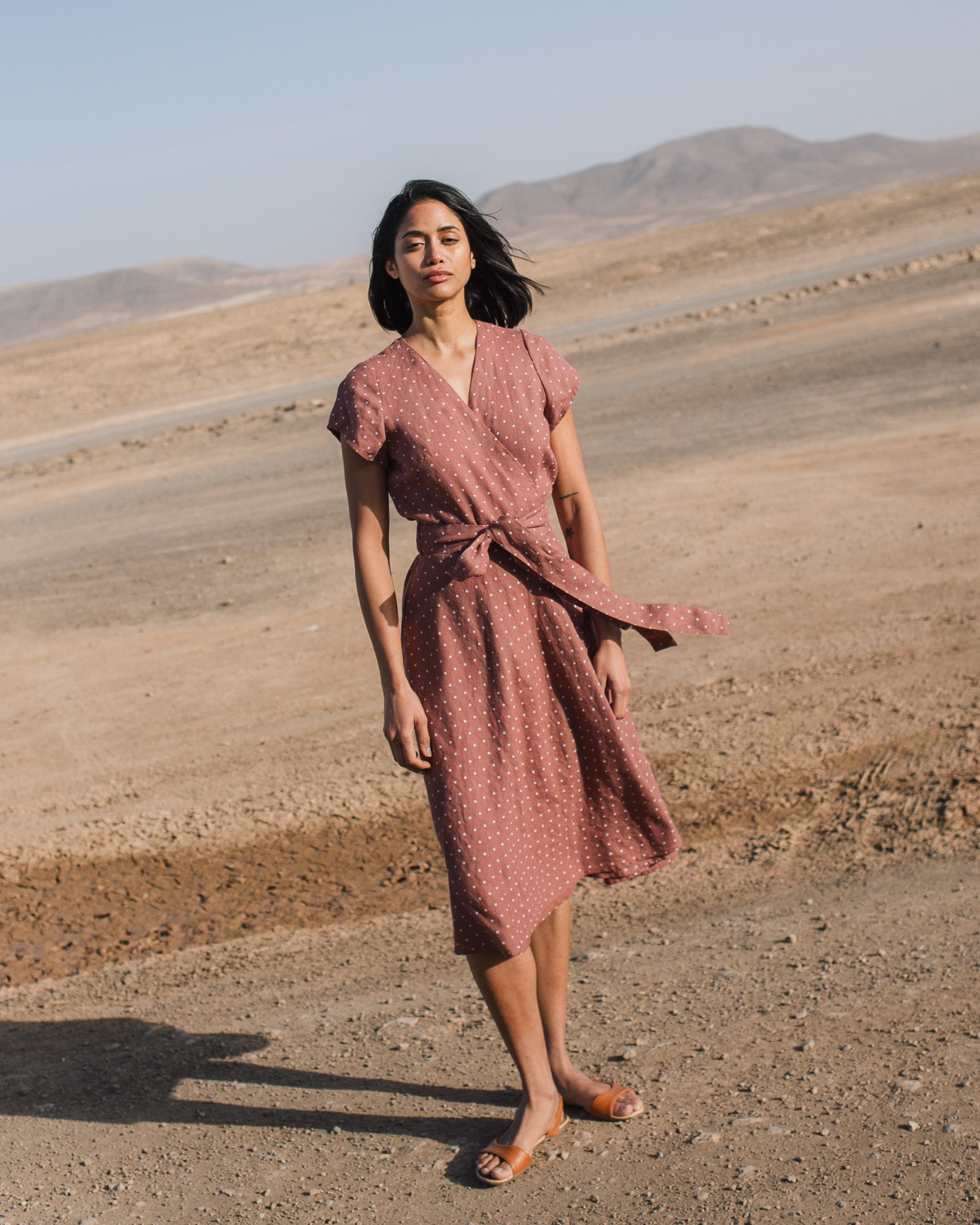 CANNES-2 wrap linen dress - notperfectlinen