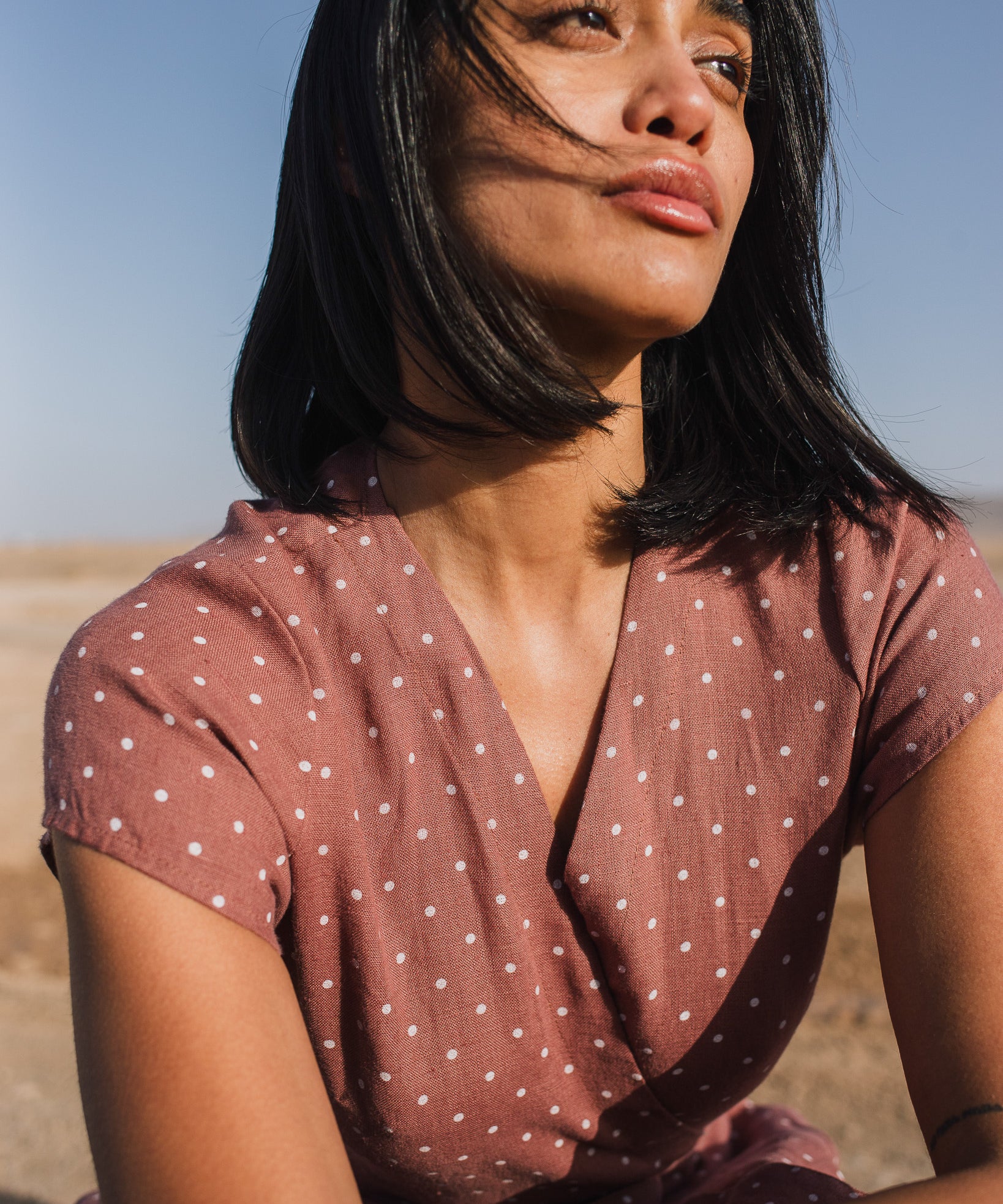 CANNES-2 wrap linen dress - notperfectlinen