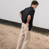 R: Sale - Men’s casual linen pants ONTARIO (Size: S; Color: Beige)