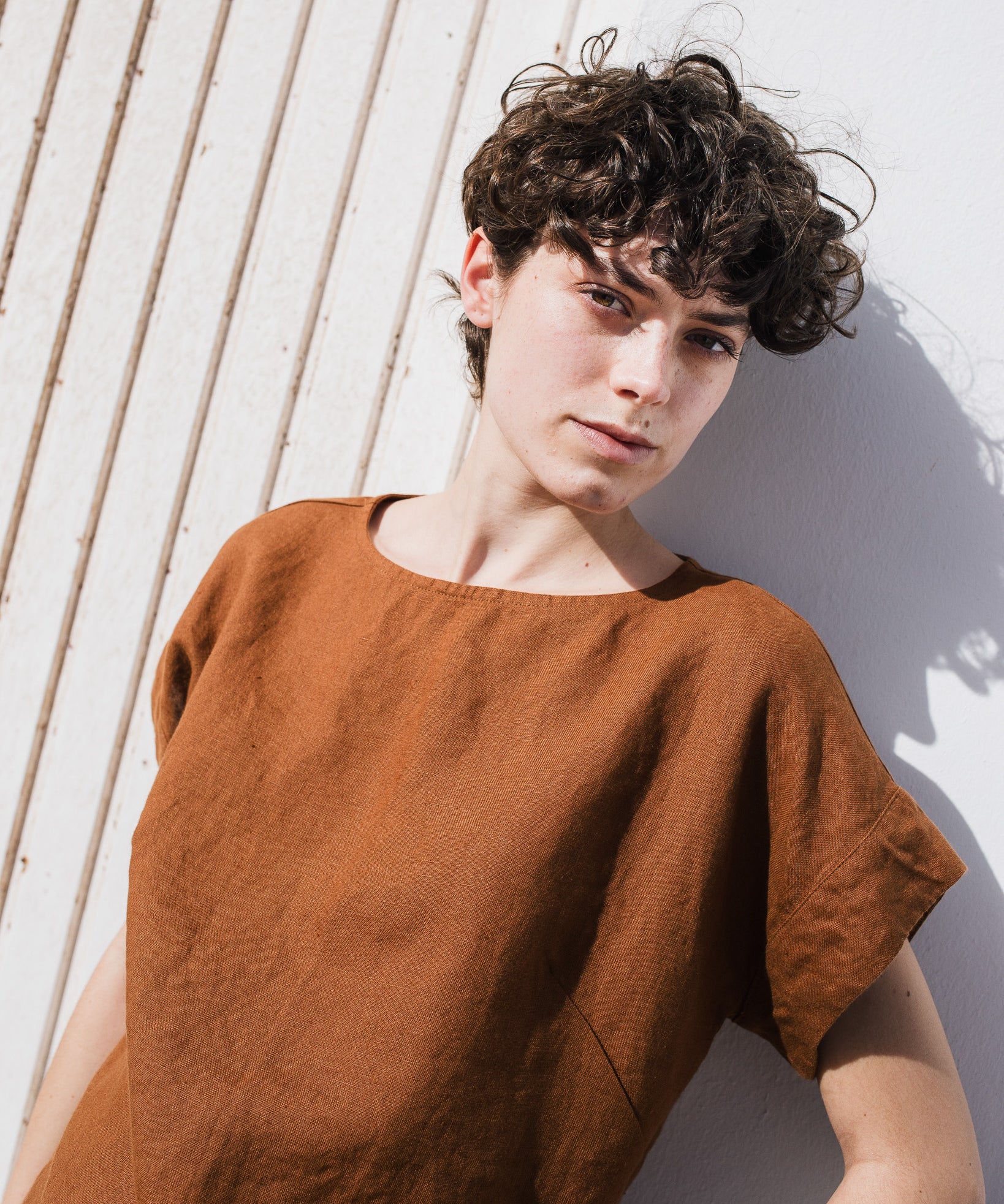 GORDES boxy linen top - notperfectlinen