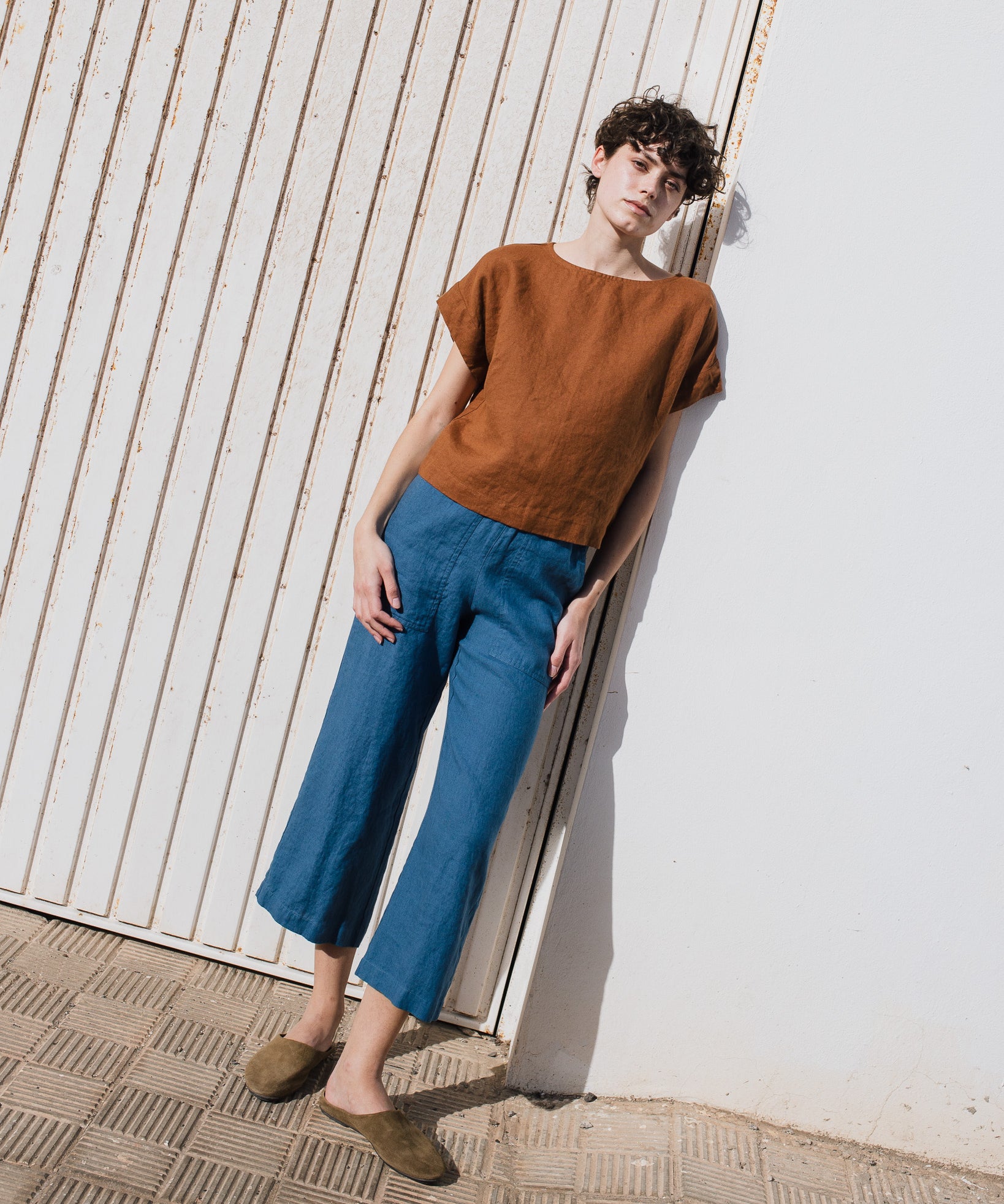 GORDES boxy linen top - notperfectlinen