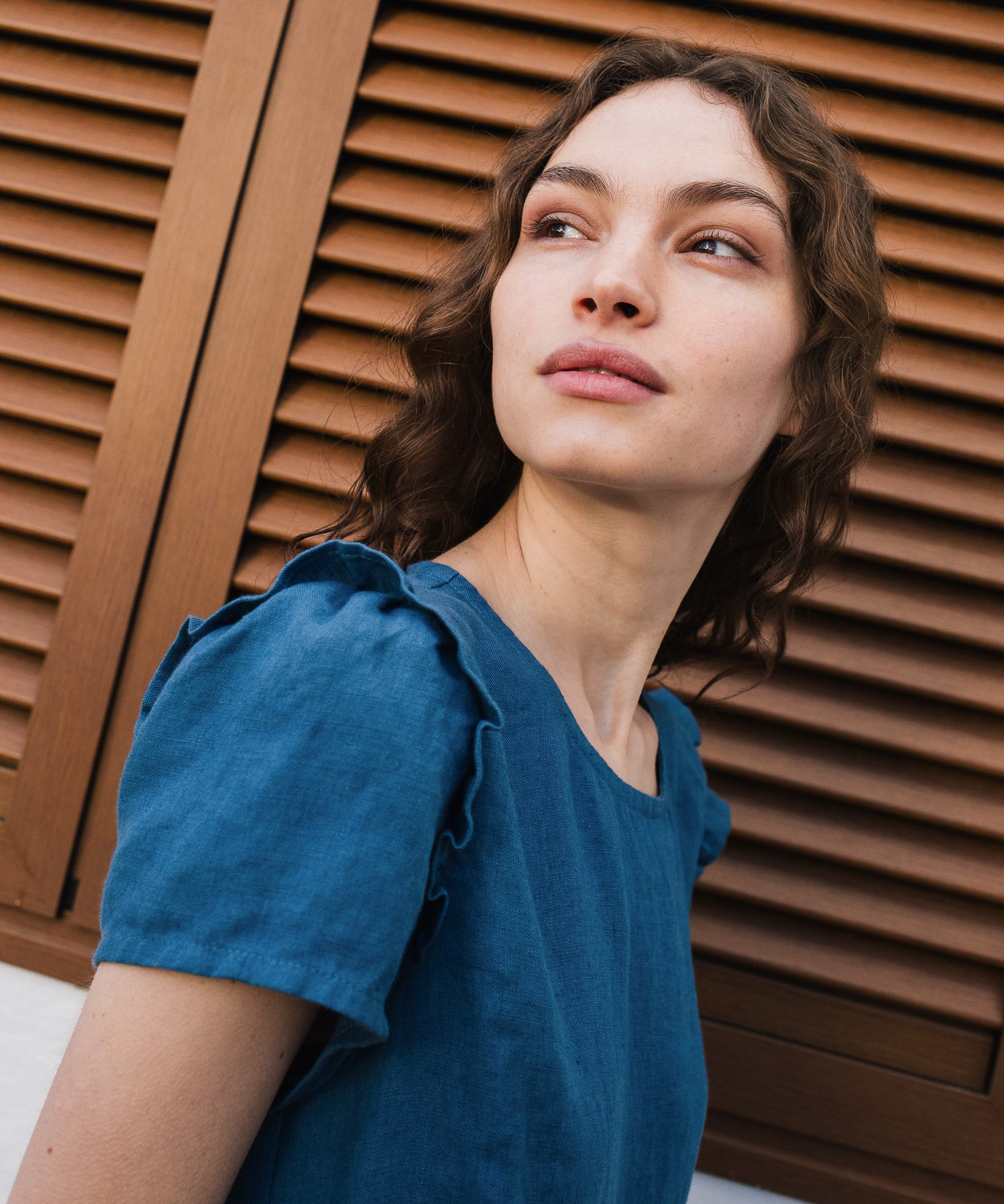 MARQUETTE ruffle linen dress - notperfectlinen