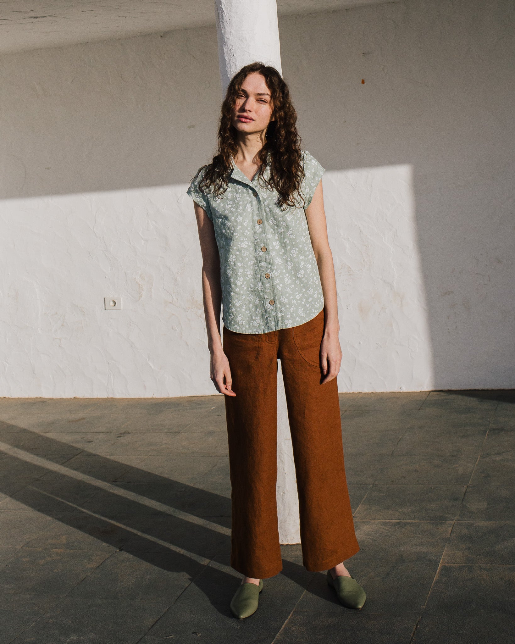 NOOSA collar linen shirt - notperfectlinen