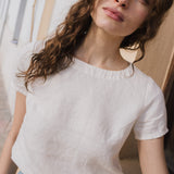 HAMBURG fitted linen top - notperfectlinen