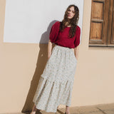 CARMEL puff sleeve linen top - notperfectlinen