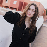 ELLA knot front button shirt linen - notperfectlinen