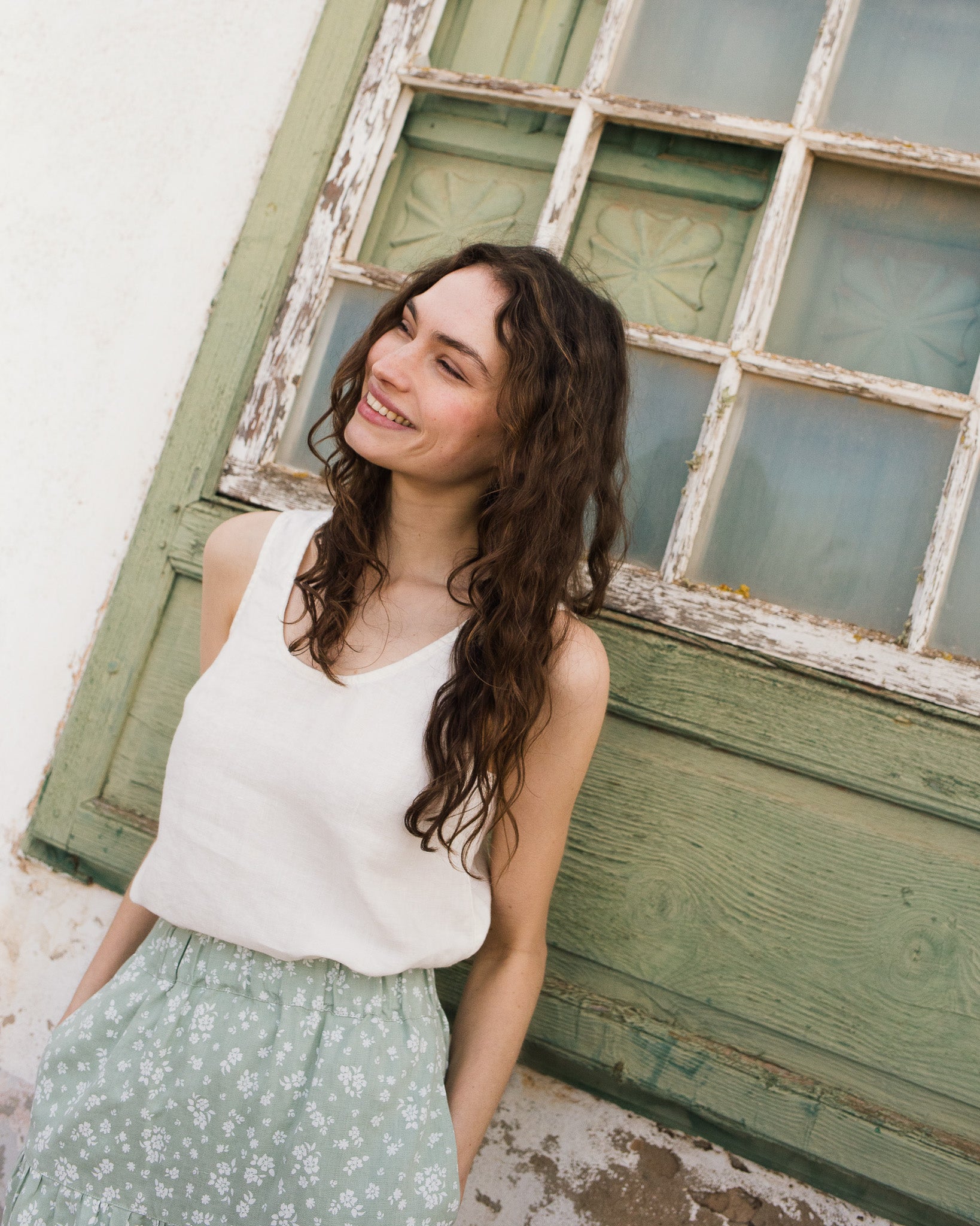 PORTO linen tank top - notperfectlinen