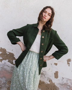 HELSINKI button down linen jacket - notperfectlinen