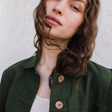 HELSINKI button down linen jacket - notperfectlinen