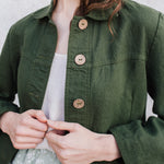 HELSINKI button down linen jacket - notperfectlinen