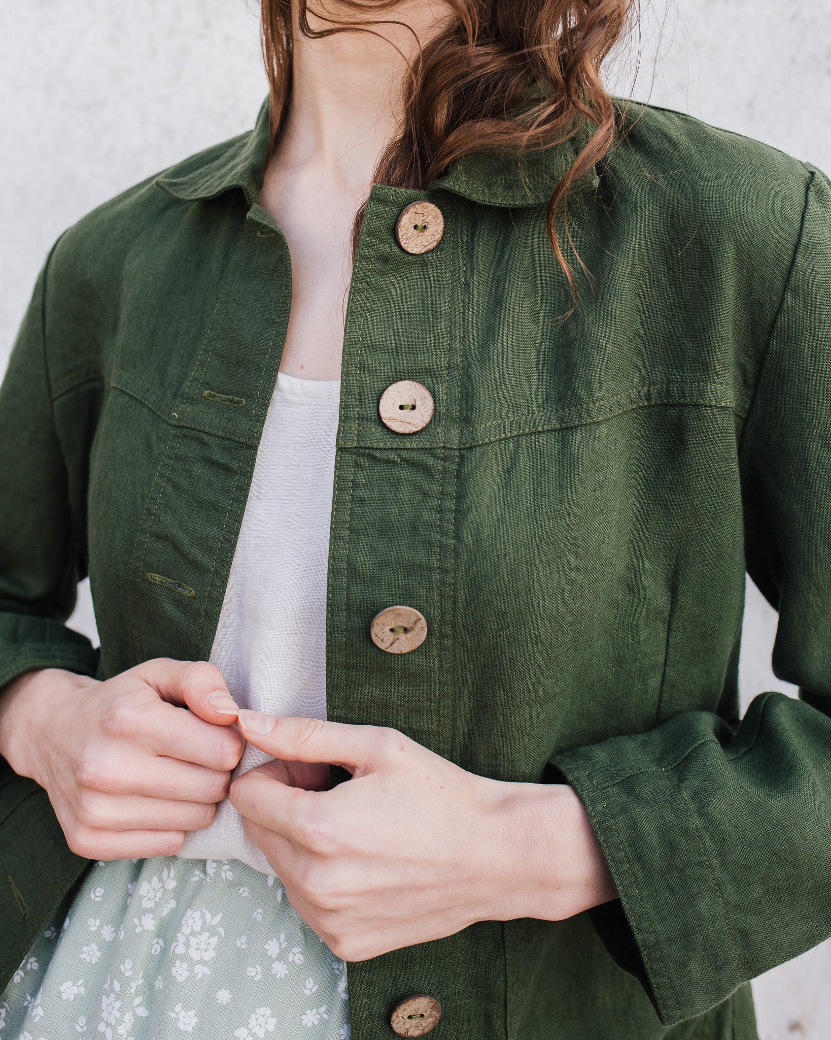 HELSINKI button down linen jacket - notperfectlinen