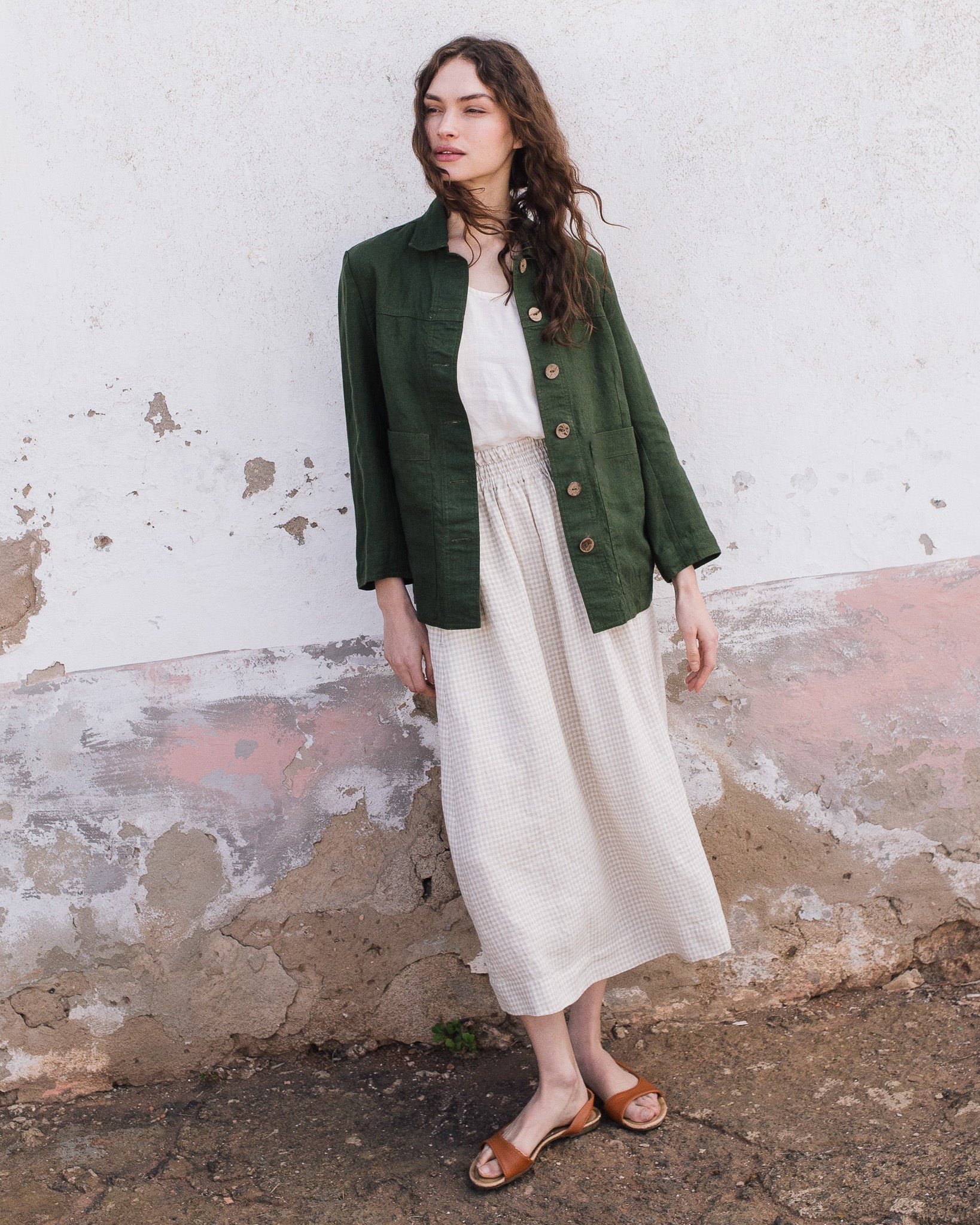 HELSINKI button down linen jacket - notperfectlinen