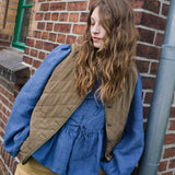 LOURDES bow tie linen blouse