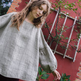 RUSSET oversized linen top