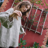 RUSSET oversized linen top