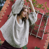 RUSSET oversized linen top