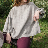 RUSSET oversized linen top