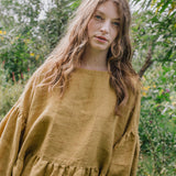 OCHRE oversized linen top