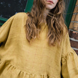 OCHRE oversized linen top