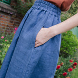 SION gathered linen skirt